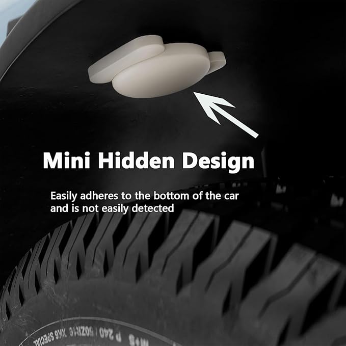 GPS Tracking Devices, No Monthly Fee Tracker Device for Vehicles Work with Find My (iOS Only), Car Tracker Device Hidden with Magnetic Waterproof Case (1PCS, White)