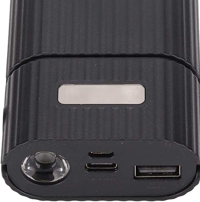 SUNGOOYUE DIY Power Bank Case H02B, Portable Battery Charger with Micro Type C Input for Mobile Phone MP3 MP4 Digital Camera, ABS Material (Black)