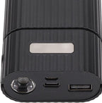 SUNGOOYUE DIY Power Bank Case H02B, Portable Battery Charger with Micro Type C Input for Mobile Phone MP3 MP4 Digital Camera, ABS Material (Black)