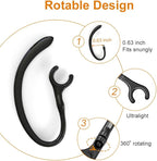 6 Pack Replacement Ear Hook Universal Small Clamp Loop Clip for Other Bluetooth Headset(Black)