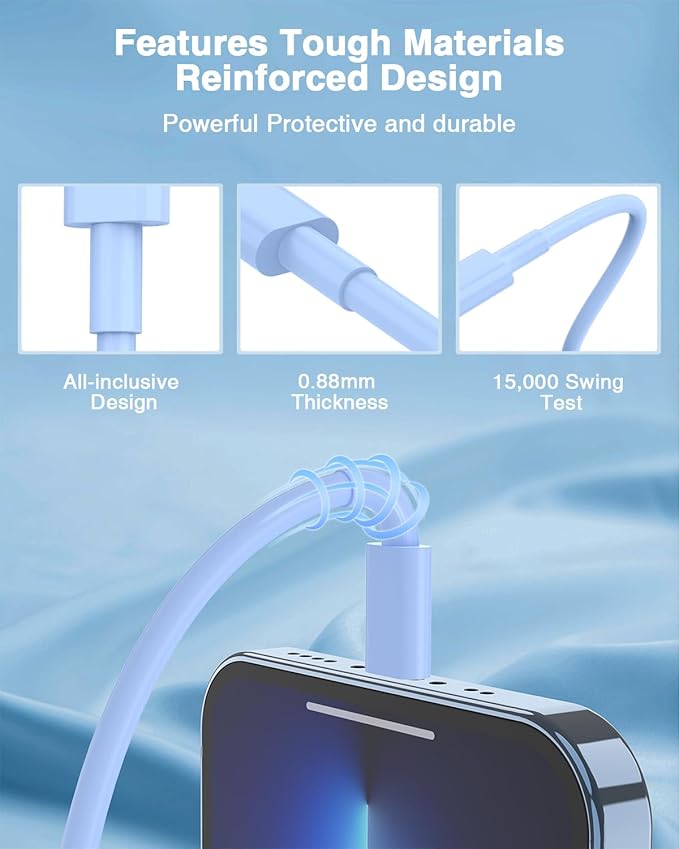 Susnwere USB C to Lightning Cable (2pack 6ft), Apple MFi Certified iPhone Fast Charger 2m, Power Delivery Original Type C Charging Cord for Apple iPhone 13/12/11 Pro/11/XS MAX/XR/8/7/6s Plus,iPad