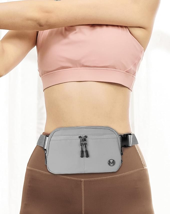 Fanny Pack Crossbody bags for Women Men, 2L Everywhere Belt Bag, Fashion Waist Packs, 5-Zipper Pockets Waist Bag with Adjustable Strap