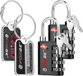 Forge Dual-Opening: Key or Combination Lock, TSA Approved Lock for Luggage, Pelican case, Travel, Gym, School, Luggage Combination Lock, Travel Bag Lock (Black 2 Locks and 2 ID)