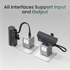 sharge Flow Mini 2 Power Bank with Built-in Cable 22.5W Max Portable Charger for Travel, Fast Charging Battery Pack with iOS and USB-C Connector for iPhone 17/16/15/14, Galaxy, Google, and More