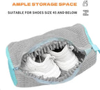 2Pcs Gray Laundry Shoe Washing Bag for Washing Machine, Reusable Anti-Deformation Design for Sneakers and Footwear