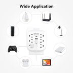 BN-LINK Surge Protector USB Wall 6 Outlet Extender with 3 USB Ports (USB C), Multi Plug Outlet Expander, Electrical Splitter for School, Travel, Office, Home, ETL Listed