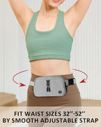 Fanny Pack Crossbody bags for Women Men, 2L Everywhere Belt Bag, Fashion Waist Packs, 5-Zipper Pockets Waist Bag with Adjustable Strap