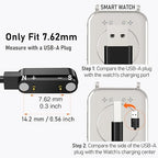 Audiovance 2-Pack AB762 Reversible Smartwatch Charger – Innovative Magnetic Charging Cable, Solves Polarity Mismatch, Universal for All 7.62mm-Pin-Pitch Smart Watches