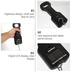 Baluue Digital Luggage Scale Portable Hanging Weight Scale with 30kg Capacity Large LCD Display for Travel and Fishing Use