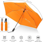 Compact Travel Umbrella for Purse - Flat Handle, Waterproof for Light Rain
