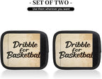 2 Pack Luggage Handle Wrap with Travel Tags - Non-Slip Protective Cover Soft Handle Grips Covers for Suitcase(Vintage Dribble for Basketball)