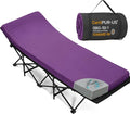 CYMULA Camping Cot Mattress 2in Memory Foam Sleeping Pad,Soft Warm Non-Slip Camping Mattress Topper with Retaining for Adults,Portable Roll up Pad for Travel（only Mattress）