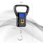 Luggage Weighing Scale, Portable, 50 KG, Hook Type with Digital LED Screen, Tare Function, Auto Power Off, Data Look Function, Over Load & Low Battery Indicator (Black) & Without Battery