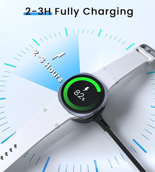 2Pack USB C Charging Cable Compatible with Samsung Galaxy Watch 8/8 Classic 7/6/6 Classic/5 Pro/5/4/3/FE/Ultra 2025/2024/Active 1/2 Type C Magnetic Charger for Samsung Galaxy Watch