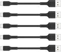 4 Inches USB C Cord Short, 5 Pack Durable USB A to USB Type C Fast Charging Cable for Charging Stations Compatible with Samsung Galaxy Note 10 20 S10 S22 Ultra LG V30 V40