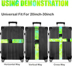 Luggage Straps for Suitcases TSA Approved-2 Pack Bright Personalized Luggage Belt Strap for Suitcase/Carry On Bag Luggage Accessories for Travel (Watercolor-Green)
