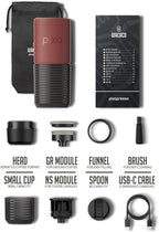 WACACO Coffee Machine Electric & Portable, With 4 Coffee Types & Fast Heat-Up, 3 * 3000mAh Battery, 20 Bar Portable Espresso Maker For Ground Coffee & NS Capsule (Tuscan Red)