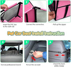 Dog Car Seat Puppy Portable Pet Booster Car Seat with Clip-On Safety Leash and Stable Fram, Anti-Collapse,Perfect for Small Pets