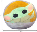 Disney Mandalorian Baby Yoda Nogginz Set - Bundle with 40 x 50 Inch Lightweight Travel Throw Blanket & Pillow Plus Stickers - Kids Super Soft 2 Piece Baby Yoda Bedding Set