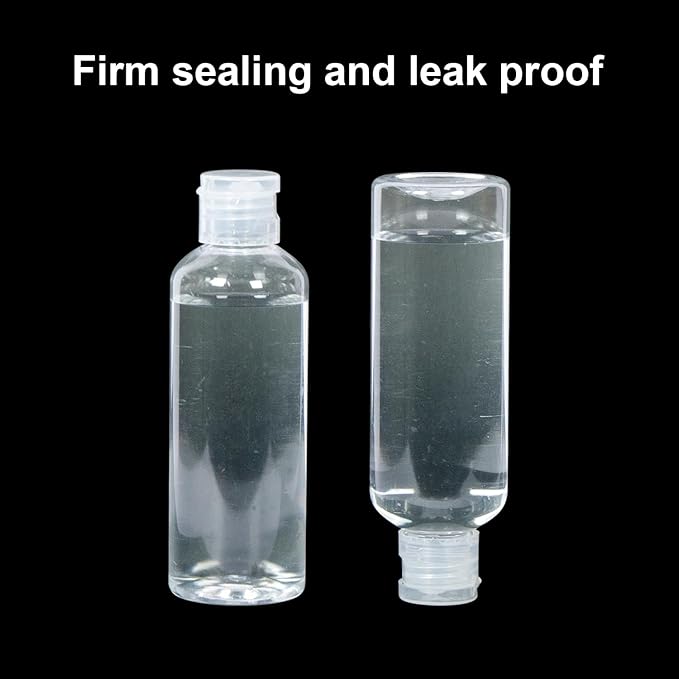5 pcs Clear Travel Size Toiletry Bottles, 3.4oz TSA Approved Containers, Leak Proof Squeezable Plastic