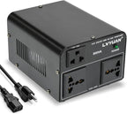 LVYUAN Voltage Converter Transformer 800 Watt Step Up/Down Convert from 110V-120V to 220V-240Vt and from 220V-240V to 110V-120V with 2 US outlets, 2 Universal outlets, Resettable Circuit Breaker