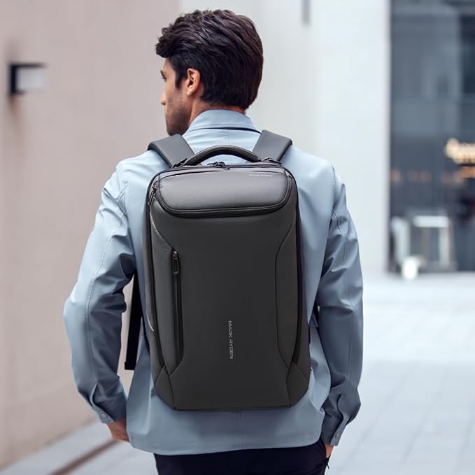 MARK RYDEN Business Backpack for Men, Waterproof High Tech Backpack with Sport Car Shape Design and USB Charging Port, Travel Laptop Backpack Fits 17.3 Inch Notebook