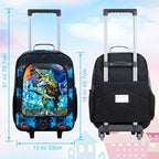 WZLVO Kids Luggage for Boys and Girls, Cute Dinosaur Unicorn Rolling Wheels Suitcase for Toddler Children