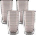 Tervis Clear & Colorful Tabletop Made in USA Double Walled Insulated Tumbler Travel Cup Keeps Drinks Cold & Hot, 16oz - 4pk, River Rock