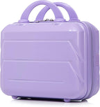 20 Inch Carry on Luggage with 14 Inch Cosmetic Case, 2 Pcs Hardshell Lightweight Durable Spinner Suitcase Set for Travel, Women, Men, TSA Lock, ABS, 20+14 Inch (Purple)