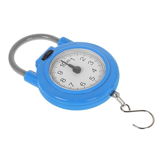 Healeved Mini Digital Hanging Scale with Hook, Portable Electronic Luggage and Fishing Scale, High Accuracy Handheld Spring Balance for Travel and Home Use, Blue