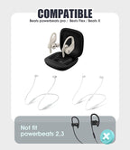 8 Pairs Ear Tips for Beats Powerbeats Pro/Beats Flex/Beats X with Cleaning Kit, Soft Silicone Fit in Case Replacement Tips for Beats Powerbeats Pro/Beats Flex/urBeats - White