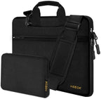 Hseok Laptop Shoulder Bag 15-15.6 inch Shockproof Water-Resistant HandBag with Small Case Compatible with MacBook Pro Neo 16" M5 M4 M3 M2 M1, Mac Pro Air 15", XPS 15/16, Most 15" 15.6" 16",Black