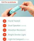 Vantamo Personal Alarm for Self Defense with Low Battery Notice, Strobe Light & Extra Loud 130 dB Double Speakers Safety Keychain Set for Women, Rechargeable Panic Button for Womens Self Defense