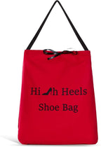Premium Drawstring High Heel Shoe Bag – Travel-Friendly Dustproof Pouch for Heels & Sandals, Lightweight & Durable, 11 Color Options (burgundy)