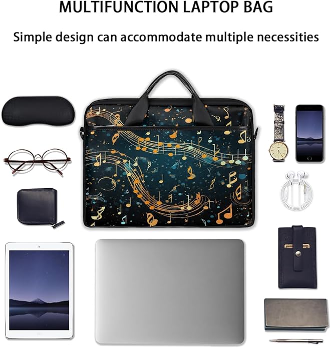 Laptop Shoulder Bag for Women Men, Waterproof Computer Case Messenger Bag Briefcase for Business Office Travel