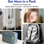 SURE LOCK Mini TSA Approved Keyed Luggage Lock – One Key Opens All, Fits Tight Zipper Gaps & Small Pull Holes, Compact Travel Lock for Suitcases, Backpacks & Handbags