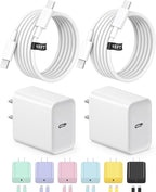 10FT iPhone 17 16 15 Charger Fast Charging USB C Charger Block Type C Chagrer Fast Charging 2-Pack for iPhone 17/17 Plus/17 Pro/17 Pro Max/iPhone 16/16 Plus/16 Pro/16 Pro Max/15/15 Pro Max/Samsung