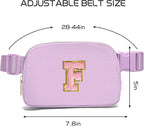Gitus Initial Belt Bag Fanny Pack Crossbody Bag for Girls Birthday Gifts Age 8-10 Teen Girl Gifts Trend Stuff Personalized Letter Gifts for Daughter Sister (Lavender-F)