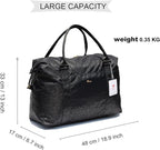 ESVAN Travel Tote Duffel Gym Bag,Weekender Overnight Carry-on Tote Crossbody Bag with Wet Pocket and Trolley Sleeve Upgraded
