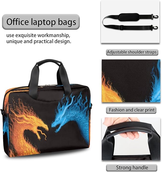 Cute Laptop Shoulder Bag for Women Men, Computer Laptop Bag Laptop Sleeve Case Laptop Satchel Briefcase Carrying Bag QA-1