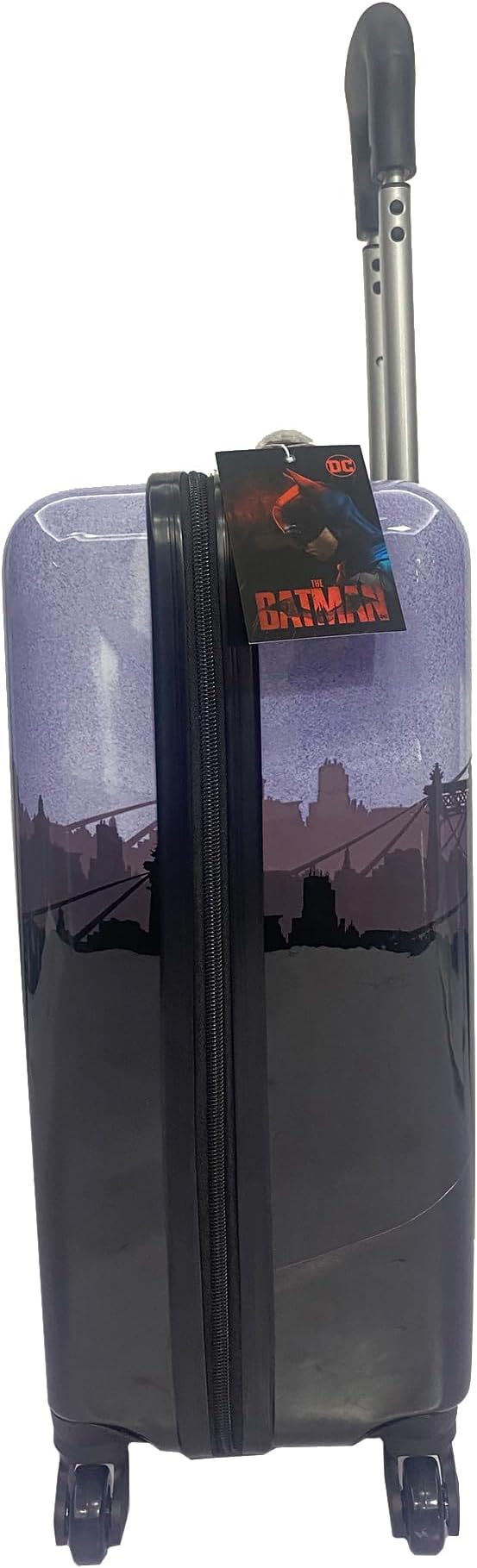 Fast Forward Batman Black Luggage 20 Inches Hard-Sided Tween Spinner Carry-On Travel Trolley Rolling Suitcase for Kids