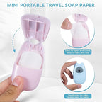 KISEER 3 Boxs (150 Sheets) Mini Portable Travel Soap Paper Sheets Disposable Hand Washing Bath Scented Paper Soap for Outdoor, Camping Hiking (Colorful)