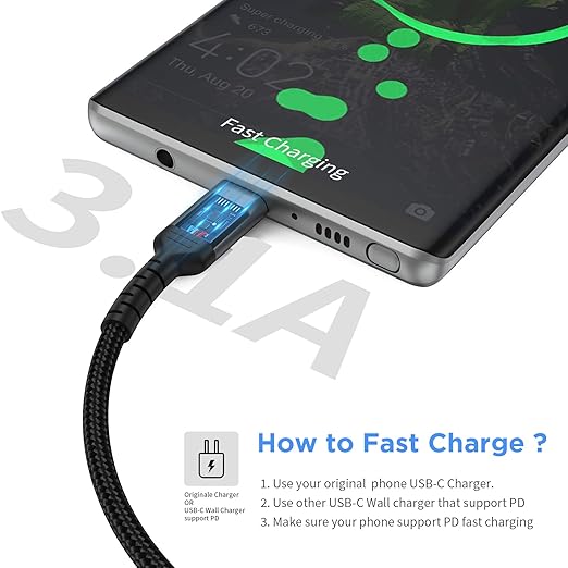 6FT USB-C to USB-C Cable for iPhone 15, 2-Pack USB 2.0 Type C to Type C Cable Fast Charging C to C Charger Cord Compatible with Samsung Galaxy S22 Google Pixel iPad Pro, USBC to USBC Cable 2m