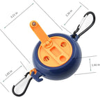 32Ft Portable Travel Clothesline is Also an Outdoor Camping Clothesline, Cruising Clothesline for Drying Clothes on Cruise Ships with 10 Windproof Clips, 10 Clothespins, 1 Storage Bag (Blue)