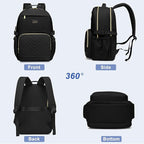 Focdod Laptop Backpack for Women Bookbag: 18 inch Work Backpacks with Pouch Pocket for Large Capacity Cup & USB Charger College Book Bag Travel Business Nurse Teacher Bookbags Anti-theft Back Pack
