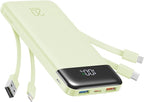 charmast 20000mAh Portable Charger with Built in Cables, 22.5W Travel Power Bank Fast Charging, USB C Cell Phone Battery Pack for iPhone 16/15/14/13/12/11 Series, iPad, Samsung, Android, Tablet
