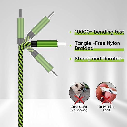 Teyssor USB C Cable 10FT 5-Pack Nylon Braided USB A to Type C Fast Charging Cord Compatible with Samsung Galaxy S24 S23 S22, Note 20 10 9 8, Moto G7 G8