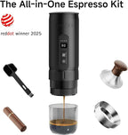 HIBREW H4C Ultra - Portable Electric Espresso Maker, 51mm Bottomless Professional Coffee Maker, USB-C Rechargeable for Ground Coffee,Compact for Camping and Travel,with Foldable Holder & Carrying Case