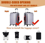 Morbuy Luggage Cover for Suitcase, Modern Solid Color Business Suitcase Cover Protector Fit 18-32 Inch Luggage, Baggage Covers with Zipper for Travel (L(25-28inch suitcase),Purple)