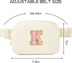 Gitus Personalized Gifts Birthday Gifts for Girls Fanny Pack Cross Body Bags with Initial Letter Preppy Stuff Gifts for Her Girlfriend Wife Sister Friends Mom (Ivory-K)